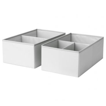 СЛЭКТИНГ ящик с отделениями 25 x 41 x 16 см серый, бирюзовый