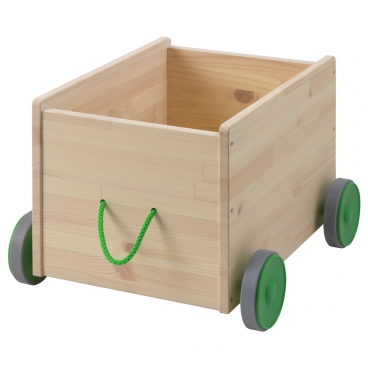 ФЛИСАТ контейнер для игрушек с колесиками