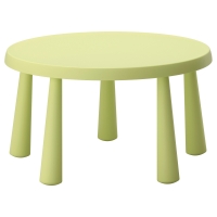МАММУТ стол детский круглый светло-зеленый