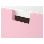 СТУВА Стол с 3 ящиками, белый, розовый