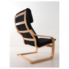 ПОЭНГ кресло средней жесткости с светло-коричневым основанием