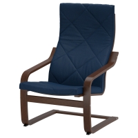 ПОЭНГ кресло средней жесткости с коричневым основанием