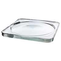 ГЛАСИГ Тарелка для свечи, прозрачное стекло