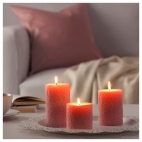 КОРНИГ Формовая свеча, ароматическая, 3 шт, яблоневый цвет, розовый