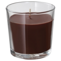 СИНЛИГ Ароматическая свеча в стакане, коричневый