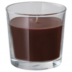 СИНЛИГ Ароматическая свеча в стакане, коричневый