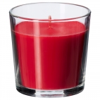 СИНЛИГ Ароматическая свеча в стакане, Сладкие ягоды красный, красный