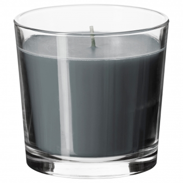 СИНЛИГ Ароматическая свеча в стакане, эффект спа серый, серый