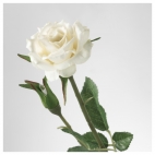 СМИККА Цветок искусственный, Роза, белый