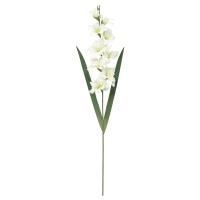 СМИККА Цветок искусственный, Гладиолус, белый