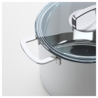 ИКЕА/365+ Кастрюля с крышкой, нержавеющ сталь, стекло