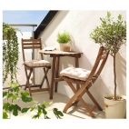 АСКХОЛЬМЕН Садовый стул, складной серо-коричневый серо-коричневая морилка