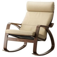ПОЭНГ кресло-качалка с коричневым каркасом