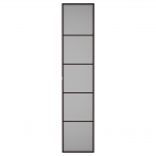 ФЕВИК Дверь, черно-коричневый, матовое стекло