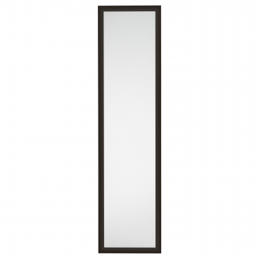 ФЕВИК Дверь, черно-коричневый, матовое стекло