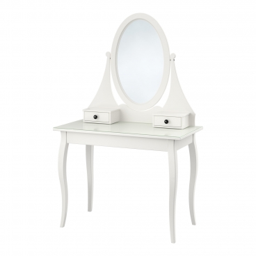 ХЕМНЭС Туалетный столик с зеркалом, белый