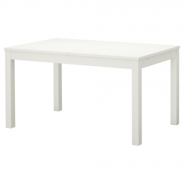 БЬЮРСТА раздвижной стол прямоугольный белый