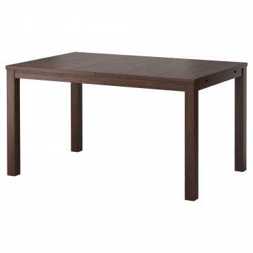 БЬЮРСТА раздвижной стол прямоугольный коричневый