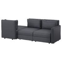 ВАЛЛЕНТУНА 3-местный диван-кровать, Хилларед темно-серый