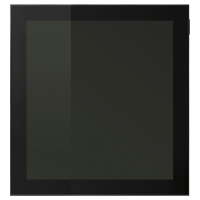 ГЛАССВИК Стеклянная дверь, черный, дымчатое стекло