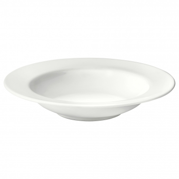 ВАРДАГЕН тарелка глубокая белая с оттенком