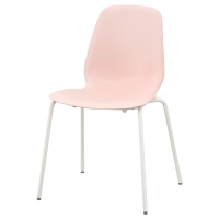 ЛЕЙФ-АРНЕ стул розовый, основание белое