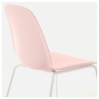 ЛЕЙФ-АРНЕ стул розовый, основание белое