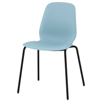 ЛЕЙФ-АРНЕ стул голубой, основание черное