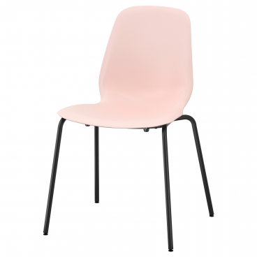 ЛЕЙФ-АРНЕ стул розовый, основание черное