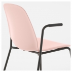 ЛЕЙФ-АРНЕ кресло легкое розовое с черными ножками