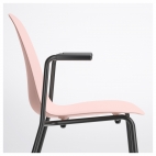 ЛЕЙФ-АРНЕ кресло легкое розовое с черными ножками