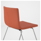 Оранжевый стул БЕРНГАРД с хромированными ножками