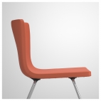 Оранжевый стул БЕРНГАРД с хромированными ножками