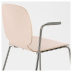 Легкое кресло СВЕН-БЕРТИЛЬ березового цвета с хромированным основанием