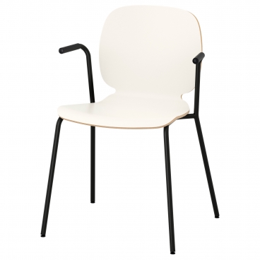 СВЕН-БЕРТИЛЬ кресло легкое белое, основание черное