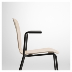 Легкое кресло СВЕН-БЕРТИЛЬ березового цвета с черным основанием