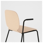 Легкое кресло СВЕН-БЕРТИЛЬ березового цвета с черным основанием