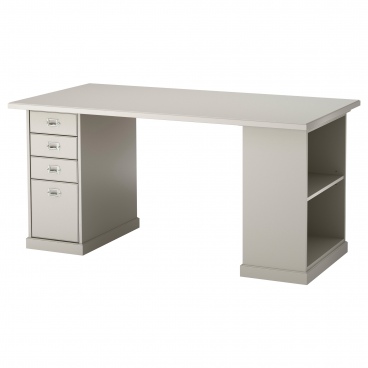 КЛИМПЕН стол серый, светло-серый 150 x 75 см
