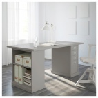 КЛИМПЕН стол серый, светло-серый 150 x 75 см
