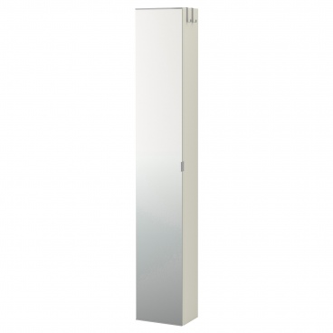 ЛИЛЛОНГЕН высокий шкаф с зеркальной дверцей белый