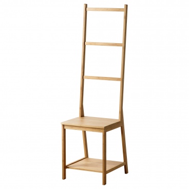 РОГРУНД стул с держателями для полотенец бамбук