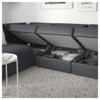 ВАЛЛЕНТУНА 3-мест модульный угл диван-кровать