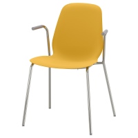 ЛЕЙФ-АРНЕ Легкое кресло, темно-желтый, Дитмар хромированный
