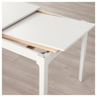 ЭКЕДАЛЕН Раздвижной стол, белый, 120/180x80 см
