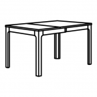 ЭКЕДАЛЕН Раздвижной стол, дуб, 80/120x70 см