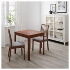 ЭКЕДАЛЕН Раздвижной стол, коричневый, 80/120x70 см