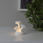 ВИНТЕРФЕСТ Декоративная подсветка, светодиоды, с батарейным питанием, гриб белый, 10 см
