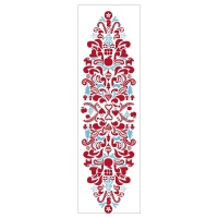 ВИНТЕРФЕСТ Дорожка настольная, с рисунком, белый/красный синий, 40x140 см