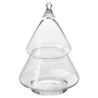 ВИНТЕРФЕСТ Сервировочная миска с крышкой, прозрачное стекло, 16 см