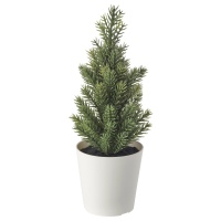 ВИНТЕРФЕСТ Искусственное растение и кашпо, рождественская елка, 6 см
